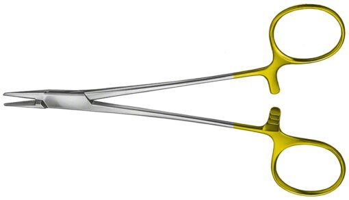 CRILE-WOOD (BABY) DUROGRIP Hartmetall Nadelhalter, gerade, 150 mm (6"), mit Teilung 0,4 mm, Nahtmaterial 4/0 - 6/0