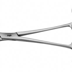Tuchklemme, gebogen, 140 mm (5 1/2"), nicht perforierend, stumpf, unsteril