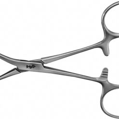 Tuchklemme, gebogen, 115 mm (4 1/2"), nicht perforierend, stumpf,