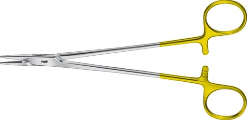 HEGAR-MAYO DUROGRIP Hartmetall Nadelhalter, gerade, 150 mm (6"), mit Teilung 0,5 mm, Nahtmaterial bis 3/0