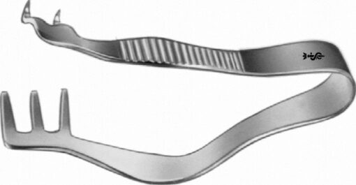 FINSEN Wundspreizer (selbsthaltend), 50 mm (2"), 2 x 3 Zinken, spitz,