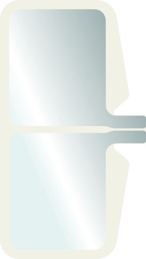 Erbe NESSY Plate 170, zweigeteilt, VIO, ICC, ACC, Kontaktfläche 168 cm²
