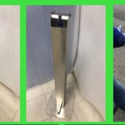 Spender für Desinfektionsmittel Standmodell mit Fußpumpe zur berührungslosen Bedienung