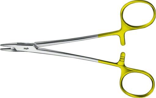 BAUMGARTNER DUROGRIP Hartmetall Nadelhalter, gerade, 145 mm (5 3/4"), mit Teilung 0,5 mm, Nahtmaterial bis 3/0