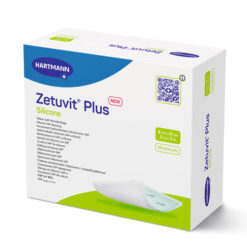Zetuvit Plus Silicone steril, die Superabsorber-Wundauflage mit Silikon-Wundkontaktschicht.