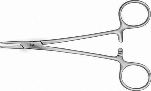 MAYO-HEGAR Nadelhalter, gerade, 150 mm (6"), mittelfeines Modell, Maul mit Längskehle
