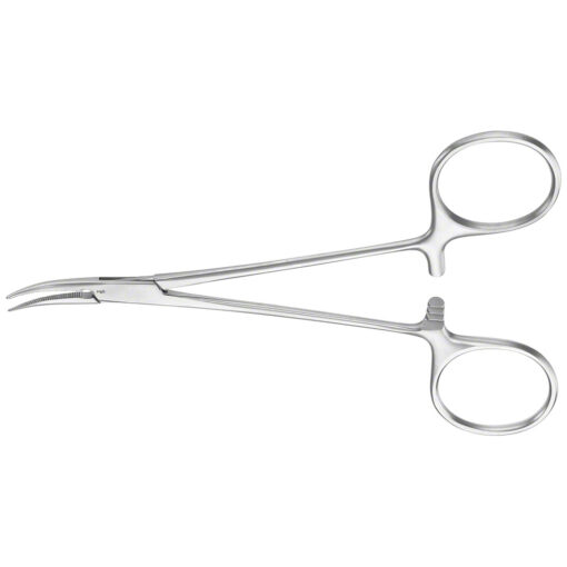MICRO-HALSTED Arterienklemme, gebogen, 125 mm (5"), feingliedrig