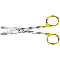 Chirurgische Schere, gebogen, DUROTIP Hartmetall, standard, stumpf/stumpf, 145 mm