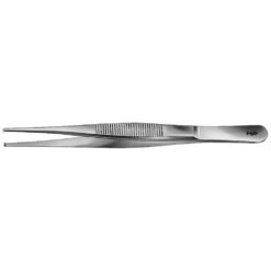 Chirurgische Pinzette, gerade, mittel, 1 x 2 Zähne, 145 mm