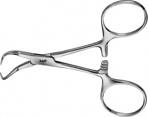 BACKHAUS Tuchklemme, gebogen, 110 mm (4 1/4"), spitz