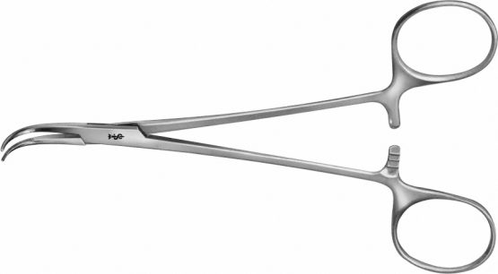 MIXTER (BABY) Präparierklemme, gebogen, 140 mm