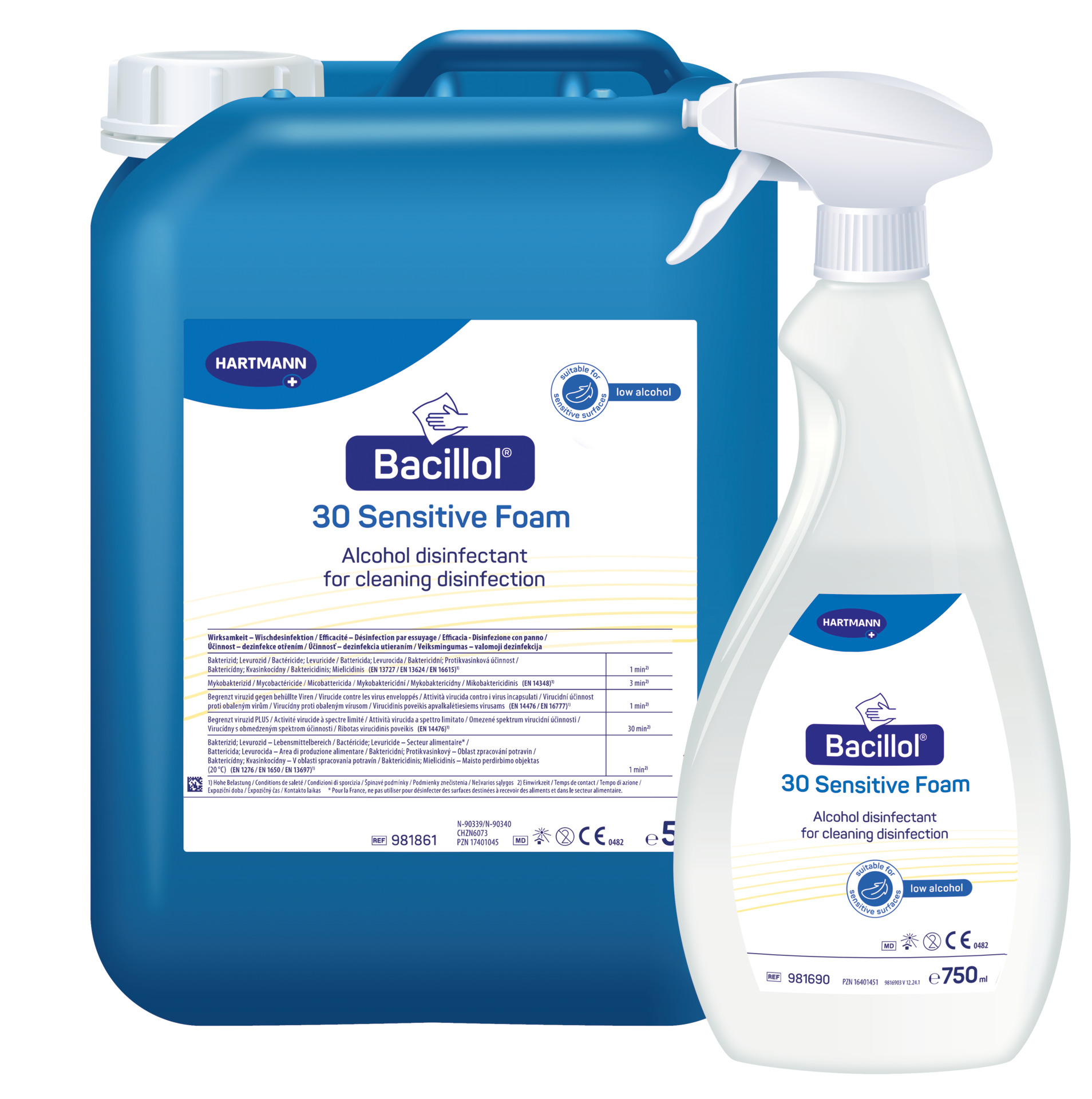 Bacillol 30 sensitive foam, materialschonendes Schnell-Desinfektionsmittel zur Desinfektion von empfindlichen Oberflächen.