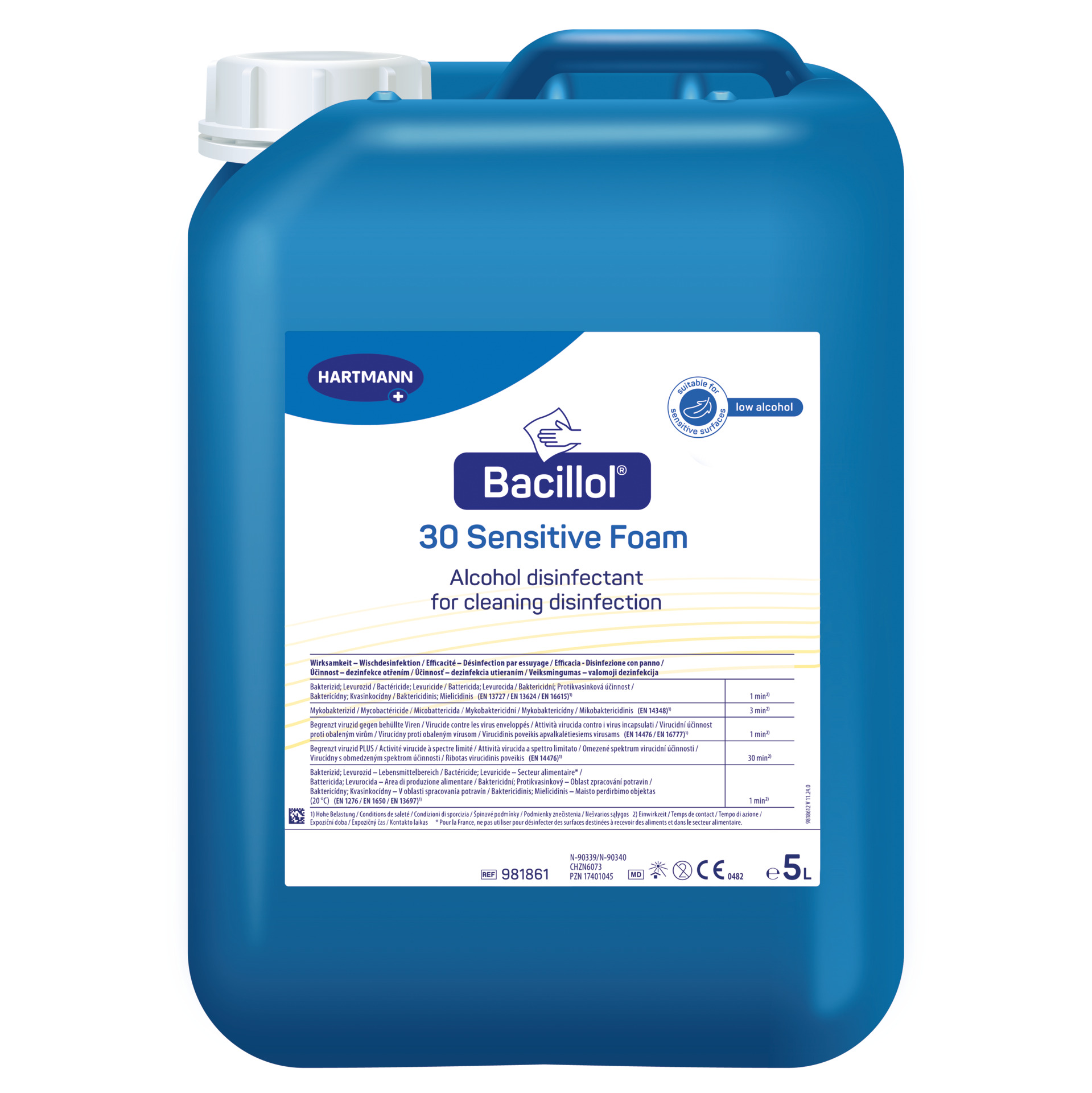 Bacillol 30 sensitive foam, materialschonendes Schnell-Desinfektionsmittel zur Desinfektion von empfindlichen Oberflächen.