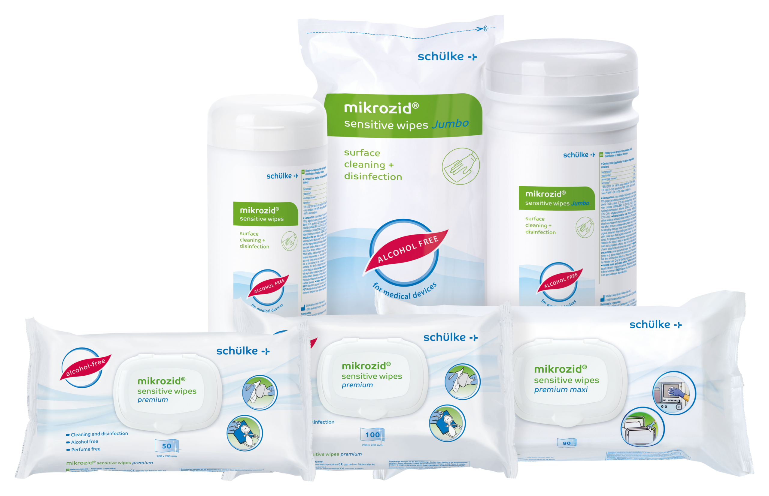 mikrozid sensitive wipes premium