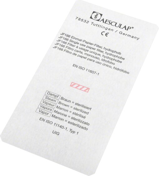 Papier-Sterifilter für klein Vario Set Container mit Indikator 118x235mm
