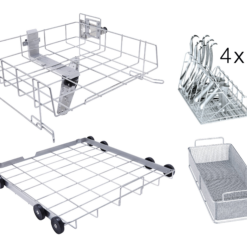 Korbset zur hygienischen und einfachen Aufbereitung von gynäkologischen Instrumenten, A 210 Set GYN