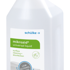 mikrozid universal liquid, gering alkoholische Schnelldesinfektion von nicht-invasiven Medizinprodukten und Flächen.