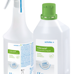 mikrozid universal liquid, gering alkoholische Schnelldesinfektion von nicht-invasiven Medizinprodukten und Flächen.