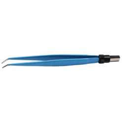 Einmalpinzette bipolar 155mm gerade steril, Spitze abgewinkelt