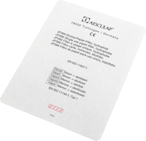 Papierfilter 171 x 232 mm  mit Prozessindikator für Dampfsterilisation