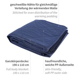 Patientendecken 190 x 110cm PP blau ca. 700g