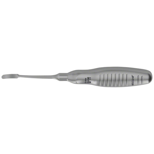 Raspatorium, gebogen, 200 mm (7 7/8"), runde Spitze, ergonomische Griff-Form, Breite: 6 mm