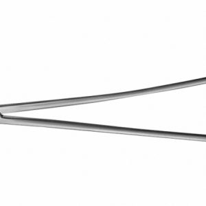 Präparier- und Fadenklemme, gebogen, 185 mm, S-förmig gebogen,