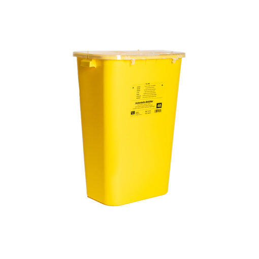 Kanülensammler 48 Liter, gelb, Abwurfbehälter für spitze und scharfe medizinische Verbrauchsmaterialien