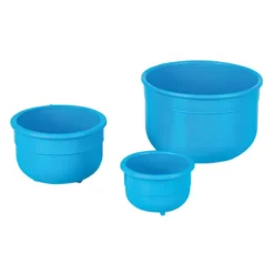 Vielzweck-Waschschale, Blau, mit nicht tropfendem Rand, autoclavierbar bis 134 °C.