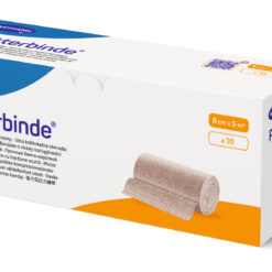 Pütterbinde, die besonders kräftige Kurzzugbinde für die gegenläufige Verbandtechnik.