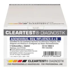 Cleartest Adenovirus / RSV / Influenza A+B Kombitest