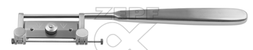 Hand Dermatom nach Silver 19 cm einstellbar von 0 - 4 mm zum Gebrauch mit Rasierklingen