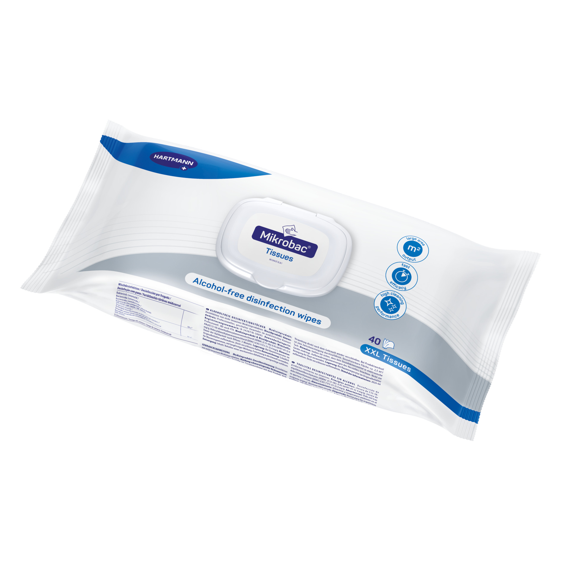 Mikrobac Tissues XXL, Tuchgröße 25 x 38 cm