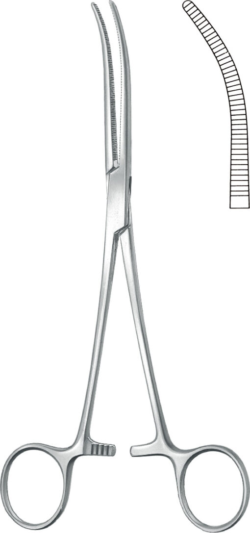 Arterienklemme PEAN gebogen