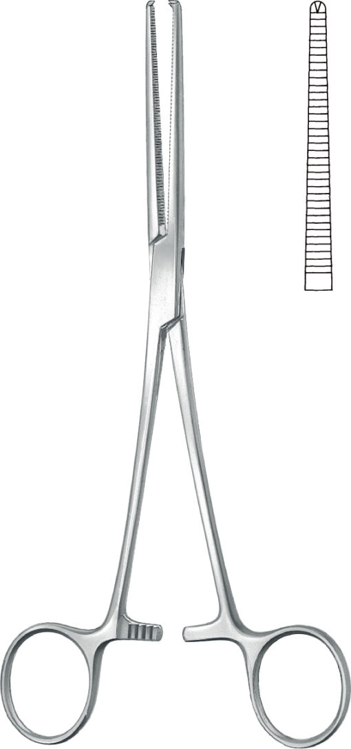Arterienklemme KOCHER-OCHSNER gerade, 1 x 2 Zähne