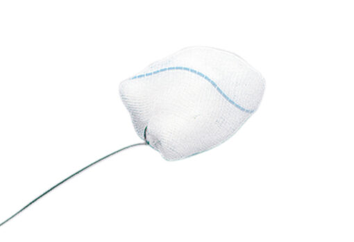 Schlinggazetupfer pflaumengroß, 2,0 x 2,0 cm, Röko, armiert unsteril