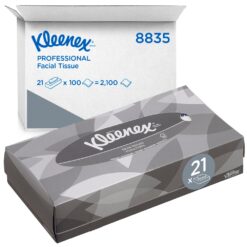 Kleenex® Kosmetiktücher  21,5 cm (L) x 18,6 cm (B),2-lagig. Weiß