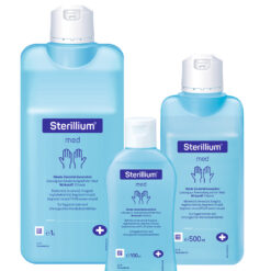 Sterillium med, Ethanolisches Präparat ohne Farb- und Parfümstoffe mit bewährtem Sterillium® Hautpflegekomplex.