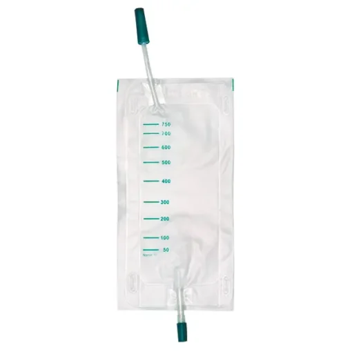 Urinbeinbeutel 750ml unsteril, 30cm Schlauch, seitlicher Einlaß