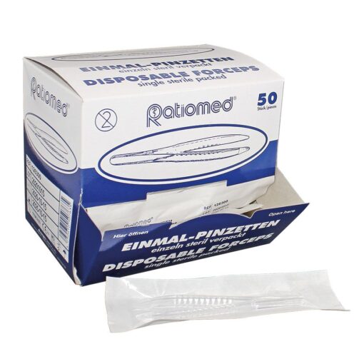 Pinzetten ratiomed 12,5cm steril glasklar