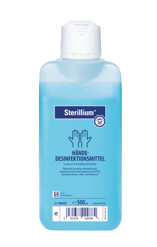 Sterillium, der Klassiker der alkoholischen Händedesinfektion mit sehr guter Hautverträglichkeit