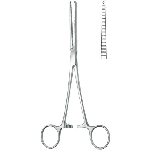 Arterienklemme KOCHER-OCHSNER gerade, 1 x 2 Zähne