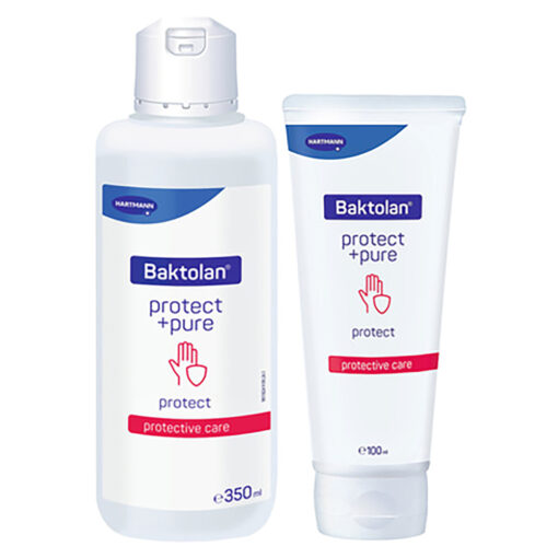 Baktolan protect+ pure, Lotion zum Schutz vor wässrigen Lösungen und regenerierende Pflege für rissige und stark beanspruchte Haut.