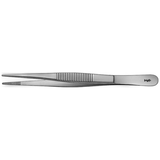 Anatomische Pinzette, gerade, 130 mm (5 1/8"), mittel, gerieft