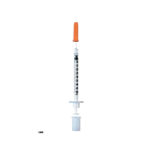 Spritzen Insulin U-100 0,5ml lila mit Kanüle 0,30 x 8mm