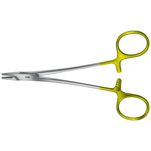 CRILE-WOOD DUROGRIP Hartmetall Nadelhalter, gerade, 145 mm (5 3/4"), mit Teilung 0,4 mm, Nahtmaterial 4/0 - 6/0