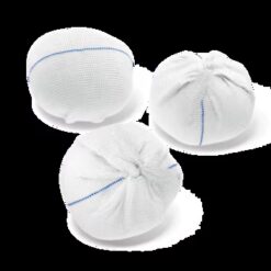Leukoplast swab balls gauze, Schlinggazetupfer aus Baumwolle