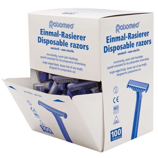 Einmalrasierer ratiomed unsteril blau