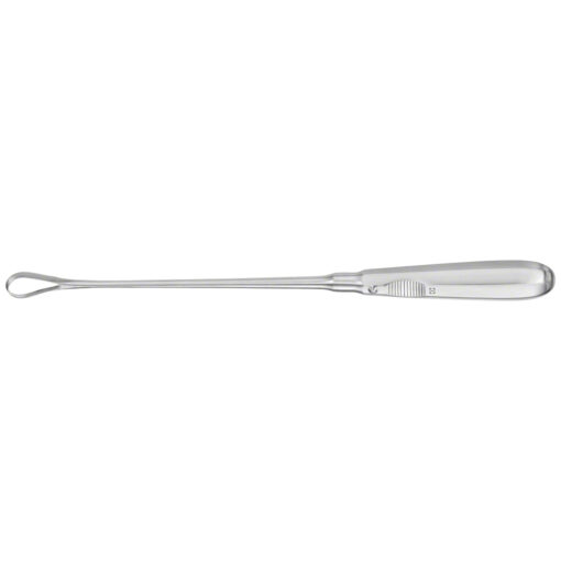 RECAMIER Uteruskürette, 300 mm (11 3/4"), fest, stumpf, Fig. 4, Breite: 14 mm