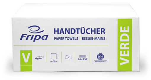 Handtücher Fripa grün, 1-lagig, C-Falz